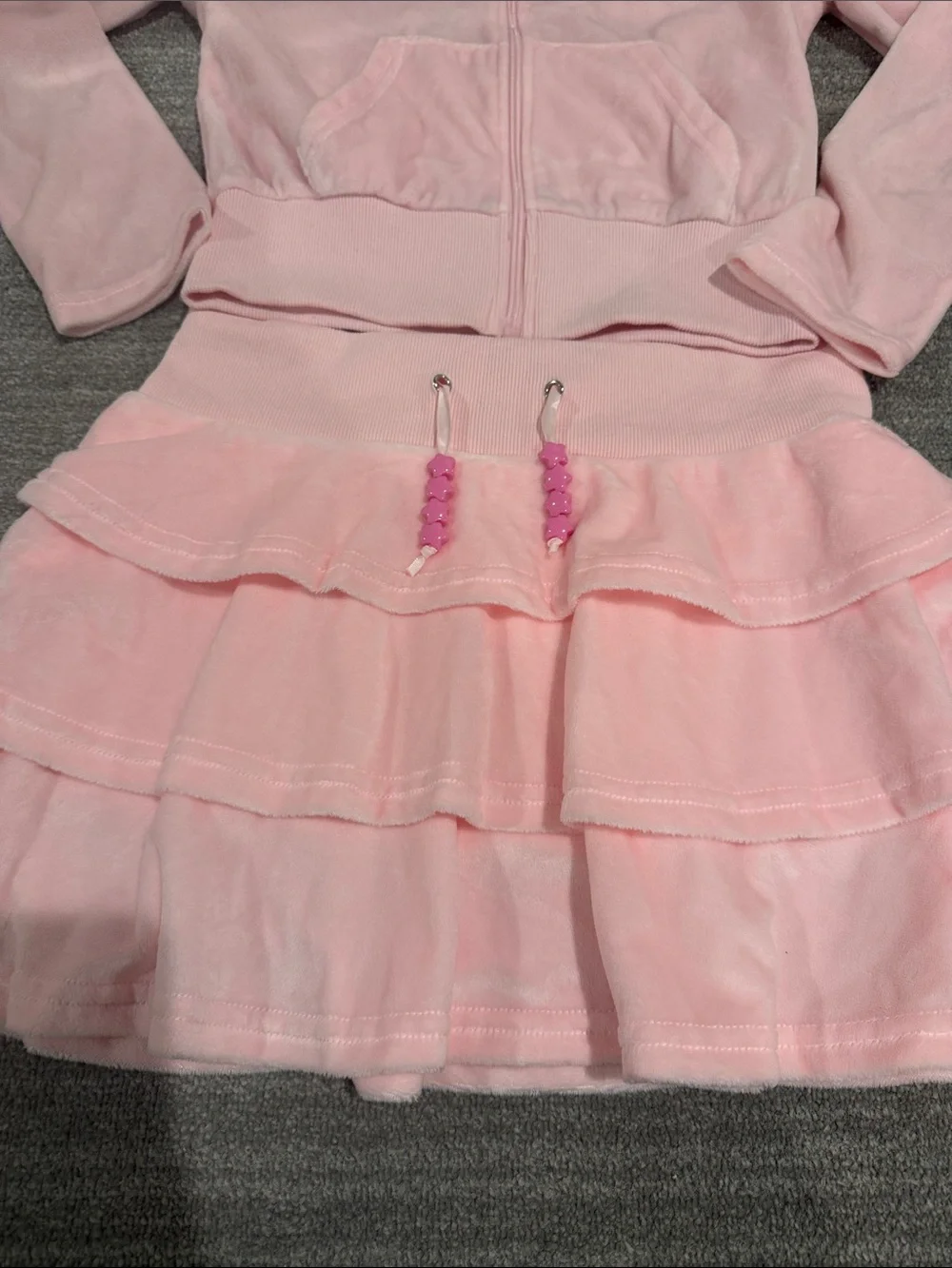 Lola + The Boys Velour Margot Set Pink | Girls Size 12 | Excellent Condition